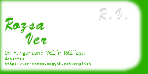 rozsa ver business card